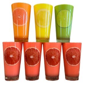 7 Citrus Themed Acrylic Cups 24 Ounce